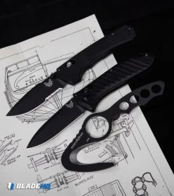 Benchmade 5750BK Mini Presidio II Automatic Knife (3.2" Black) -Knives Benchmade Store Benchmade 10 BLK Rescue Hook Safety Cutter Black Molded Sheath BHQ 51404 kp plans web