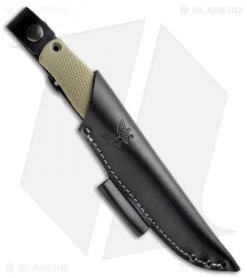 Benchmade 202 Leuku Fixed Blade Knife Ranger Green (5.19" Satin CPM-3V) -Knives Benchmade Store Benchmade 202 Leuku Ranger Green Satin BHQ 111298 jr sheath