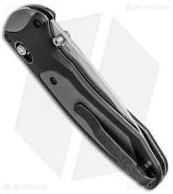 Benchmade 590 Boost AXIS-Assist Knife Black/Gray (3.7" Satin) -Knives Benchmade Store Benchmade 590 Boost AXIS Assist Black Gray Satin BHQ 51614 jr side