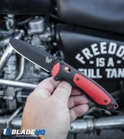 Benchmade 591BK Boost AXIS-Assist Knife Black/Red (3.43" Black) -Knives Benchmade Store Benchmade 591BK Boost AXIS Assist Knife Black Red Black BHQ 97057 kp motorcycle web