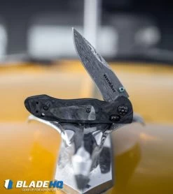 Benchmade 698-181 Foray Gold Class AXIS Lock Knife Marbled CF (3.2" Damasteel) -Knives Benchmade Store Benchmade 698 181 Foray Gold Class AXIS Lock Knife Marbled CF Damasteel BHQ 78756 kp truck web