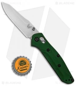 Benchmade 945 Mini Osborne AXIS Lock Knife Green (2.9" Satin) 9 Benchmade 945 Mini Osborne AXIS Lock Knife Green (2.9" Satin) -Knives Benchmade Store Benchmade 945 Mini Osborne AXIS Lock Green Satin BHQ 118558 jr bottlecap