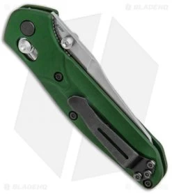 Benchmade 945 Mini Osborne AXIS Lock Knife Green (2.9" Satin) 8 Benchmade 945 Mini Osborne AXIS Lock Knife Green (2.9" Satin) -Knives Benchmade Store Benchmade 945 Mini Osborne AXIS Lock Green Satin BHQ 118558 jr side