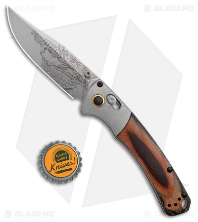 Benchmade Artist Series Mini Crooked River Elk AXIS Lock Knife (3.4" SW S30V) 6 Benchmade Artist Series Mini Crooked River Elk AXIS Lock Knife (3.4" SW S30V) - Image 4