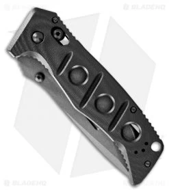 Benchmade Adamas AXIS Lock Knife Black G-10 (3.8" Gray Serr) 275SGY-1 -Knives Benchmade Store Benchmade Adamas AXIS Lock Knife Black G 10 3.8 Gray Serr 275SGY 1 BHQ 118561 LS Side