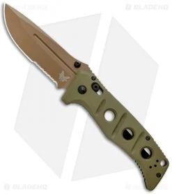 Benchmade Adamas AXIS Lock Knife Olive G-10 (3.8" FE Serr) 275SFE-2
