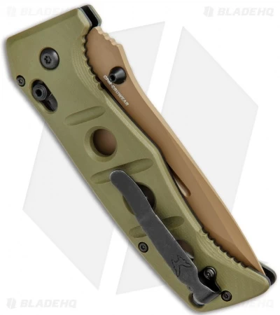 Benchmade Adamas AXIS Lock Knife Olive G-10 (3.8" FE Serr) 275SFE-2 5 Benchmade Adamas AXIS Lock Knife Olive G-10 (3.8" FE Serr) 275SFE-2 - Image 3
