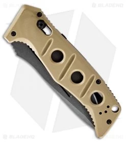 Benchmade Adamas Automatic Knife Desert Tan G-10 (3.8" Gray) 2750GY-3 -Knives Benchmade Store Benchmade Adamas Automatic Knife Desert Tan G 10 3.8 Gray 2750GY 3 BHQ 118566 LS Side