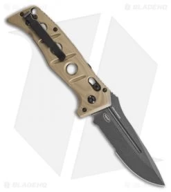 Benchmade Adamas Automatic Knife Desert Tan G-10 (3.8" Gray Serr) 2750SGY-3 -Knives Benchmade Store Benchmade Adamas Automatic Knife Desert Tan G 10 3.8 Gray Serr 2750SGY 3 BHQ 118567 LS Back