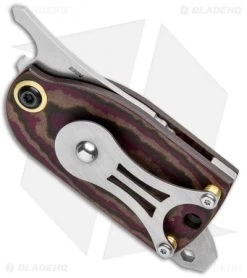 Benchmade Aller FumÃ©e Friction Folder Knife Red Richlite (1.6" Satin) 381 -Knives Benchmade Store Benchmade Aller Fumee Friction Red Richlite Satin 381 BHQ 103602 jr side