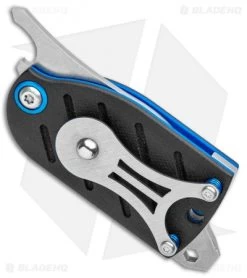 Benchmade Aller Friction Folder Knife Black/Blue G-10 (1.6" Satin) 380 -Knives Benchmade Store Benchmade Alter FF Black Blue G 10 Satin 380 BHQ 92606 jr side