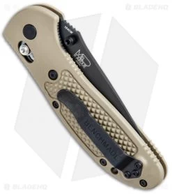 Benchmade American Sniper Griptilian AXIS Lock Knife Sand (3.45" Black) -Knives Benchmade Store Benchmade American Sniper Griptilian AXIS Lock Sand Black 551BKSN AS BHQ 75450 jr side