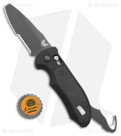 Benchmade Triage Automatic Knife Black (3.35" Black Serr) 9160SBK -Knives Benchmade Store Benchmade Auto Triage Auto Black Black Serr BHQ 20033 jr bottlecap