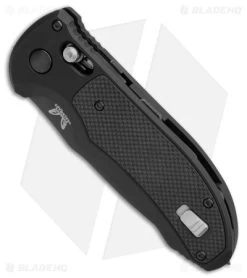 Benchmade Triage Automatic Knife Black (3.35" Black Serr) 9160SBK -Knives Benchmade Store Benchmade Auto Triage Auto Black Black Serr BHQ 20033 jr spine