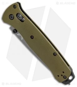 Benchmade Bailout AXIS Lock Knife Green Aluminum (3.4" Gray M4) 537GY-1 -Knives Benchmade Store Benchmade Bailout AXIS Green Aluminum Gray 537GY 1 BHQ 104895 jr spine