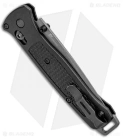 Benchmade Bailout AXIS Lock Knife Black Grivory (3.38" Gray Serr) 537SGY -Knives Benchmade Store Benchmade Bailout AXIS Lock Black Grivory Gray Serr 537SGY BHQ 96361 jr side