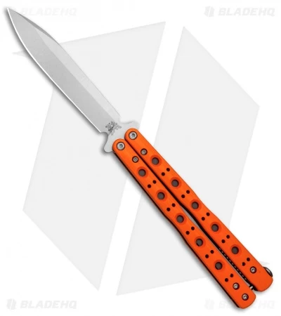 Benchmade 51 Morpho Balisong Butterfly Knife Orange G-10 (4.25" SW) 51-1801 3 Benchmade 51 Morpho Balisong Butterfly Knife Orange G-10 (4.25" SW) 51-1801