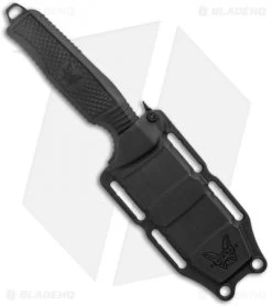 Benchmade H2O Fixed Blade Dive Knife Black Santoprene (3.5" Black Serr) 9 Benchmade H2O Fixed Blade Dive Knife Black Santoprene (3.5" Black Serr) -Knives Benchmade Store Benchmade Black Fixed Blade Dive Knife 112SBK BLK Black Serr BHQ 123886 jr sheath 1