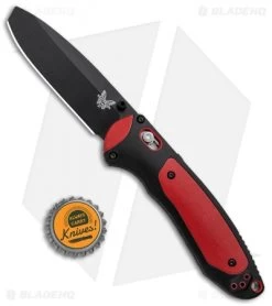 Benchmade 591BK Boost AXIS-Assist Knife Black/Red (3.43" Black) -Knives Benchmade Store Benchmade Boost AXIS Assist Black Red Black 591BK BHQ 97057 jr bottlecap