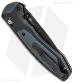 Benchmade 590BK Boost AXIS-Assist Knife Black/Gray (3.7" Black) -Knives Benchmade Store Benchmade Boost Axis Assist Black Gray Black 590BK BHQ 51618 jr side