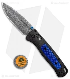 Benchmade 535-191 Bugout Gold Class AXIS Lock Knife Ghost CF (3.2" Damasteel) -Knives Benchmade Store Benchmade Bugout Gold Class Axis Lock Knife Ghost CF Damascus 535 191 NS.Bottlecap
