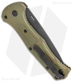Benchmade Claymore Automatic Knife OD Green Grivory (3.6" Black) 9070BK-1 8 Benchmade Claymore Automatic Knife OD Green Grivory (3.6" Black) 9070BK-1 -Knives Benchmade Store Benchmade Claymore Auto OD Green Grivory Black 9070BK 1 BHQ 137240 jr side