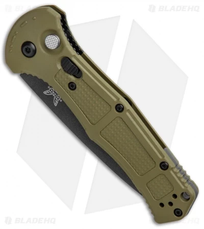 Benchmade Claymore Auto Knife OD Green Grivory (3.6" Black Serr) 9070SBK-1 4 Benchmade Claymore Auto Knife OD Green Grivory (3.6" Black Serr) 9070SBK-1 - Image 2