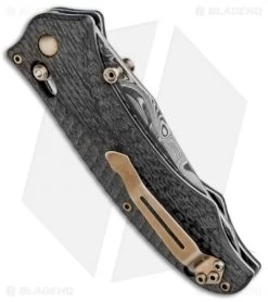 Benchmade Gold Class 950-91 Obsorne Rift Axis Lock Knife #03 -Knives Benchmade Store Benchmade Gold Class 950 91 Obsorne Rift Axis Lock Damascus 3 BHQ 3754 jr side