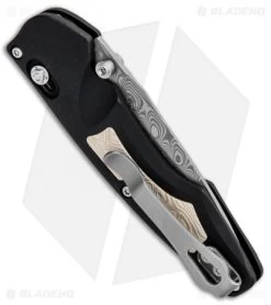 Benchmade Gold Class Emissary Spring Assisted Axis Knife (3" Damasteel) 470-131 -Knives Benchmade Store Benchmade Gold Class Emissary SA Axis Damasteel 470 131 BHQ 15144 jr side