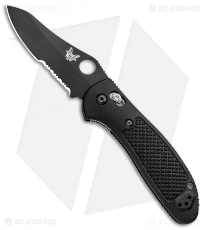 Benchmade Griptilian AXIS Lock Knife Black (3.45" Black Serr) 550SBK-S30V 3 Benchmade Griptilian AXIS Lock Knife Black (3.45" Black Serr) 550SBK-S30V