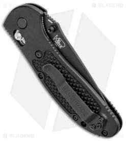 Benchmade Griptilian AXIS Lock Knife Black (3.45" Black Serr) 551SBK-S30V -Knives Benchmade Store Benchmade Griptilian AXIS Lock Black Black Serr 551SBK S30V BHQ 3333 jr side