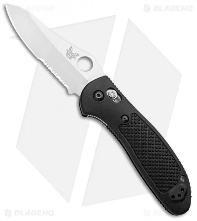 Benchmade Griptilian AXIS Lock Knife Black (3.45" Satin Serr) 550S-S30V 3 Benchmade Griptilian AXIS Lock Knife Black (3.45" Satin Serr) 550S-S30V