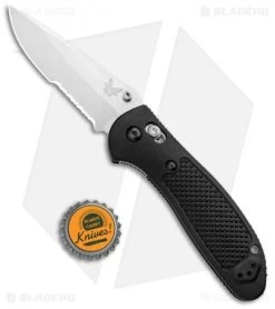 Benchmade Griptilian AXIS Lock Knife (3.45" Satin Serr) 551S-S30V -Knives Benchmade Store Benchmade Griptilian AXIS Lock Black Satin Serr 551S S30V BHQ 3332 jr bottlecap