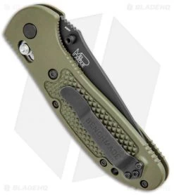 Benchmade Griptilian AXIS Lock Knife Olive Drab (3.45" Black Serr) 551SBKOD-S30V -Knives Benchmade Store Benchmade Griptilian AXIS Lock Olive Drab Black Serr 551SBKOD S30V BHQ 3335 jr side