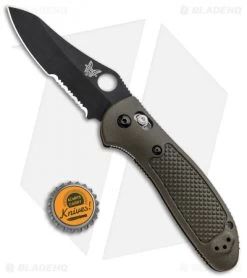 Benchmade Griptilian AXIS Lock Knife Olive Drab (3.45" Black Serr S30V) 550SBKOD -Knives Benchmade Store Benchmade Griptilian Axis Lock Olive Drab Black Serr 550SBKOD BHQ 92481 jr bottlecap
