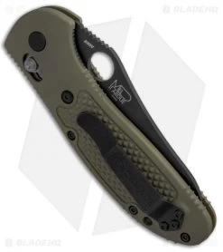 Benchmade Griptilian AXIS Lock Knife Olive Drab (3.45" Black Serr S30V) 550SBKOD -Knives Benchmade Store Benchmade Griptilian Axis Lock Olive Drab Black Serr 550SBKOD BHQ 92481 jr side