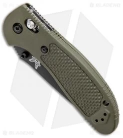 Benchmade Griptilian AXIS Lock Knife Olive Drab (3.45" Black) D2 -Knives Benchmade Store Benchmade Griptilian Manual Axis Lock D2 OD Green Black 551BKODD2 BHQ 5370 jr spine