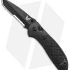 Benchmade Griptilian Tanto AXIS Lock Knife Black (3.45" Black Serr) 553SBK-S30V -Knives Benchmade Store Benchmade Griptilian Tanto AXIS Lock Black Black Serr 553SBK S30V BHQ 0422 jr