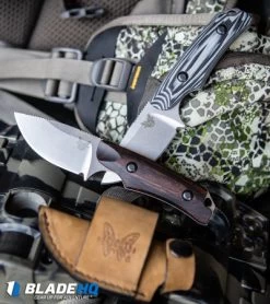 Benchmade Hidden Canyon Hunter Knife G-10 (2.67" Stonewash) 15016-1 -Knives Benchmade Store Benchmade Hidden Canyon Hunter Knife Wood Fixed Blade Stonewash 15016 2 BHQ 21359 kp scouting web 1