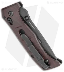Benchmade Mini Adamas AXIS Lock Knife Burgundy Micarta (3.3" Black) 273BK-2201 -Knives Benchmade Store Benchmade Mini Adamas AXIS Lock Burgundy Red Micarta Black 273BK 2201 BHQ 137347 jr side