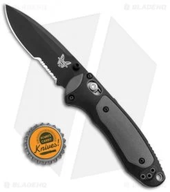 Benchmade 595SBK Mini Boost AXIS-Assist Knife Black/Gray (3.11" Black Serr) 9 Benchmade 595SBK Mini Boost AXIS-Assist Knife Black/Gray (3.11" Black Serr) -Knives Benchmade Store Benchmade Mini Boost AXIS Assist Black Gray Black Serr 595SBK BHQ 78761 jr bottlecap