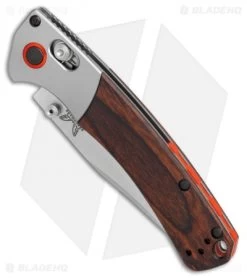 Benchmade Mini Crooked River AXIS Lock Knife Dymondwood (3.4" Satin) 15085-2 -Knives Benchmade Store Benchmade Mini Crooked River Dymondwood satin BHQ 78770 er spine 2