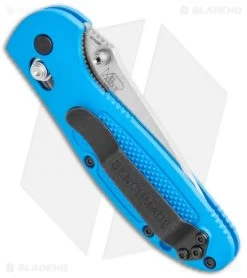 Benchmade Mini Griptilian AXIS Lock Knife Blue (2.91" Satin Serr) 556S-BLU 8 Benchmade Mini Griptilian AXIS Lock Knife Blue (2.91" Satin Serr) 556S-BLU -Knives Benchmade Store Benchmade Mini Griptilian AXIS Blue Satin Serr 556S BLU BHQ 112491 jr side