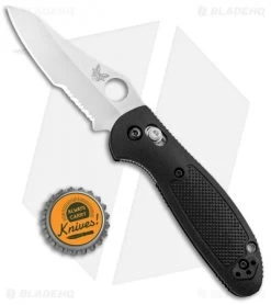 Benchmade Mini Griptilian AXIS Lock Knife Black (2.91" Satin Serr) 555S-S30V -Knives Benchmade Store Benchmade Mini Griptilian AXIS Lock Black Satin Serr 555S S30V BHQ 1153 jr bottlecap