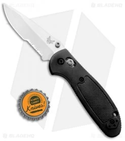 Benchmade Mini Griptilian AXIS Lock Knife Black (2.91" Satin Serr) 556S-S30V -Knives Benchmade Store Benchmade Mini Griptilian AXIS Lock Black Satin Serr 556S S30V BHQ 1416 jr bottlecap