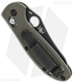 Benchmade Mini Griptilian AXIS Lock Knife Olive Drab (2.91") 555BKOD-S30V -Knives Benchmade Store Benchmade Mini Griptilian AXIS Lock Olive Drab 555BKOD S30V BHQ 103419 jr side