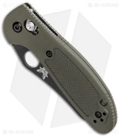 Benchmade Mini Griptilian AXIS Lock Knife Olive Drab (2.91") 555BKOD-S30V -Knives Benchmade Store Benchmade Mini Griptilian AXIS Lock Olive Drab 555BKOD S30V BHQ 103419 jr spine