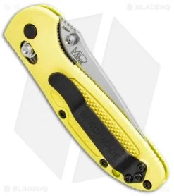 Benchmade Mini Griptilian AXIS Lock Knife Yellow (2.91" Satin Serr) S30V 8 Benchmade Mini Griptilian AXIS Lock Knife Yellow (2.91" Satin Serr) S30V -Knives Benchmade Store Benchmade Mini Griptilian AXIS Lock Yellow Satin Serr 556S YEL S30V BHQ 2495 jr side
