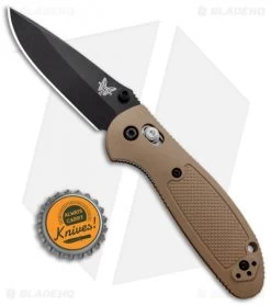 Benchmade Mini Griptilian AXIS Lock Knife Sand (2.91" Black) 556BKSN-154CM -Knives Benchmade Store Benchmade Mini Griptilian AXIS Sand Black 556BKSN S30V BHQ 6214 jr bottlecap