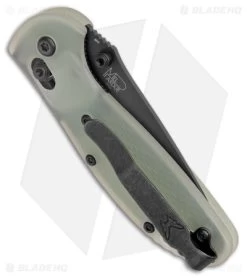 Benchmade Mini Griptilian Limited Edition AXIS Knife Jade G-10 (2.9" Black M4) -Knives Benchmade Store Benchmade Mini Griptilian Jade G 10 AXIS Lock Black BHQ 174372 jr side